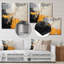 Abstrait, collage jaune et noir III - art mural abstrait en métal-53327