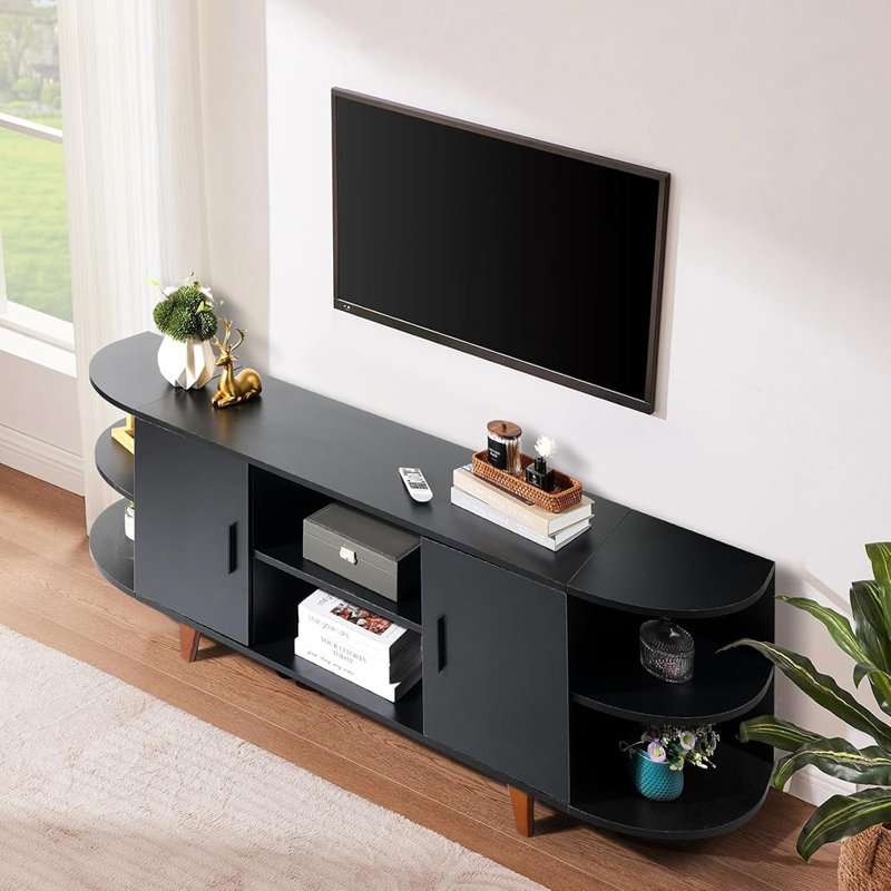 Meuble télé pour téléviseur de 65 po ou 70 po, noir 63 po