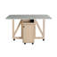 Table de salle à manger pliante avec armoire de rangement et tablettes, table de cuisine mobile peu encombrante pour les petits espaces