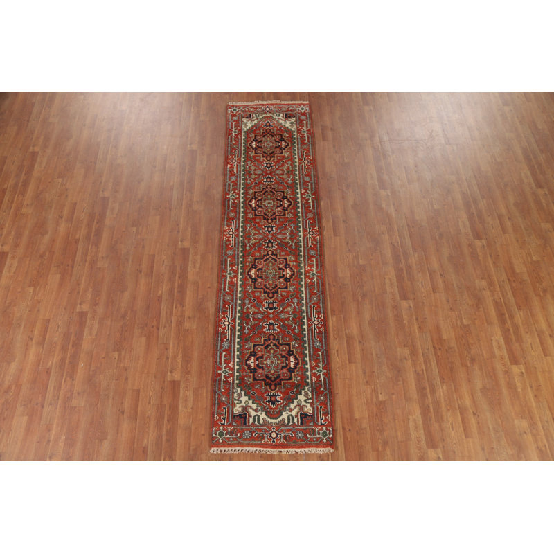 Tapis de couloir oriental traditionnel en laine 3 x 10