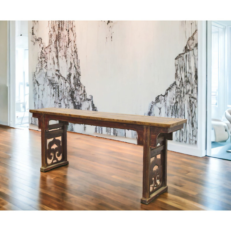 Ruyi 93.7'' W Solid Wood Console Table