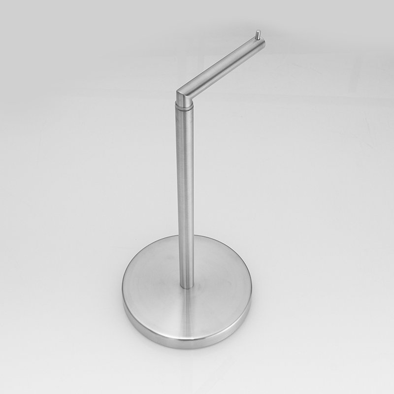 Porte-papier hygiénique sur pied, Nickel brossé