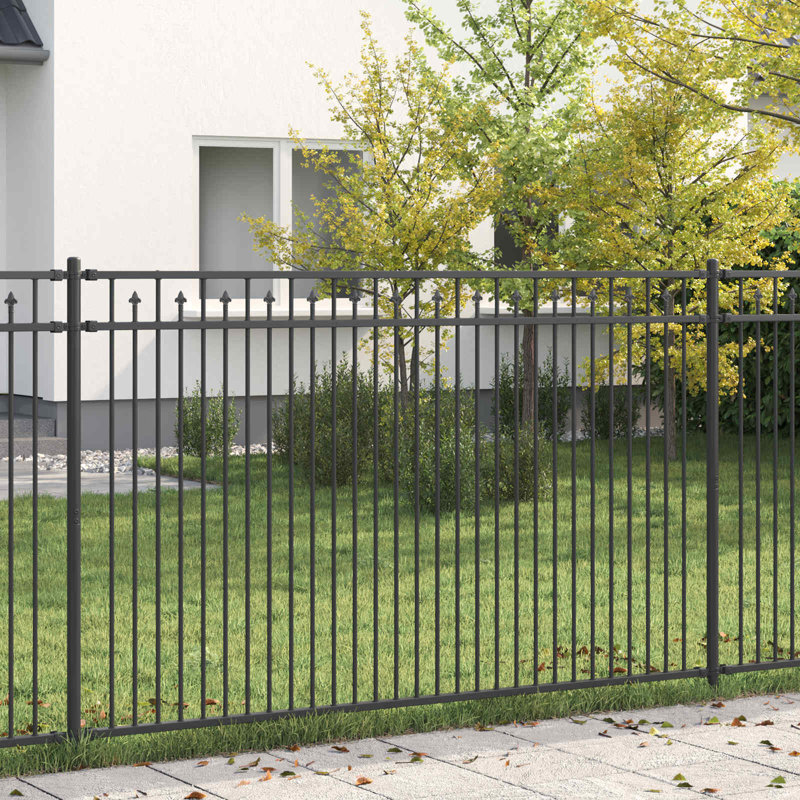 Powder-Coated Steel Fence Panels Included, 166cm H x 200cm W