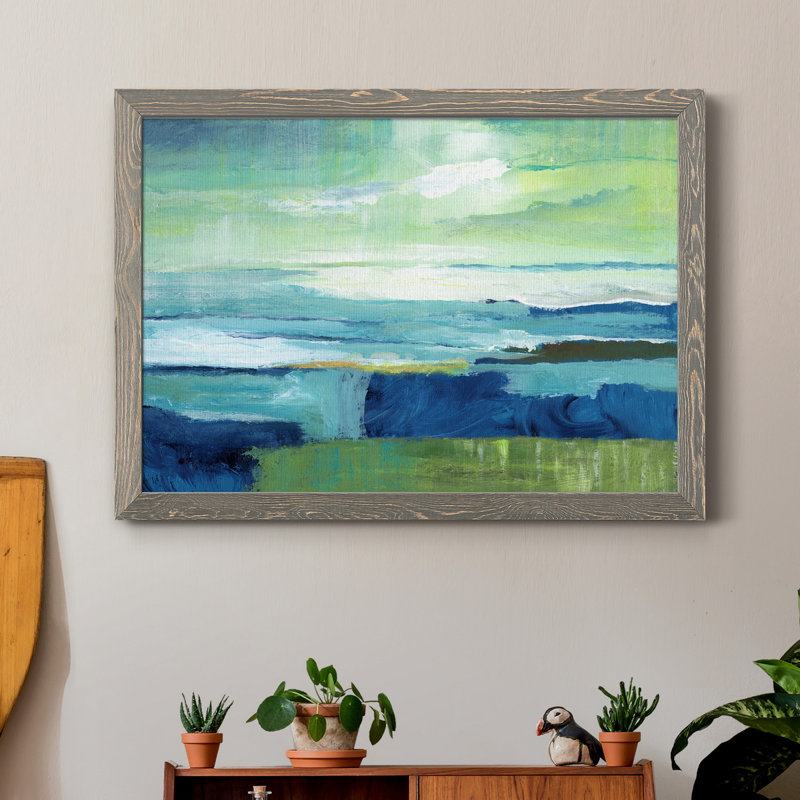 Sables bleus - reproduction d'art sur toile, H 31,5 po x l 23,5 po x P 1,5 po, Gris