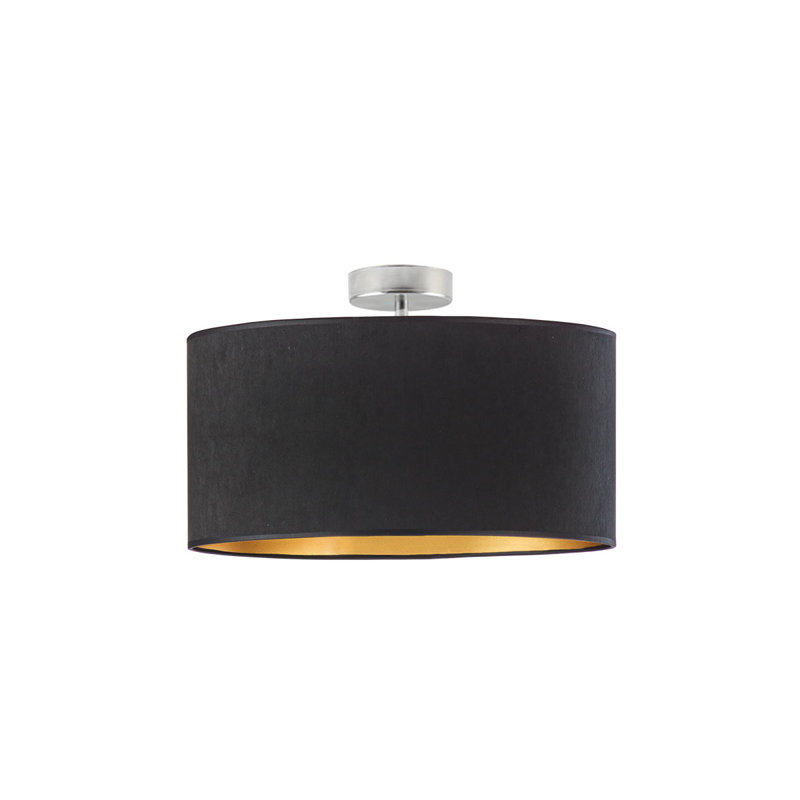 Alyssha Semi Flush Mount, Black/Gold