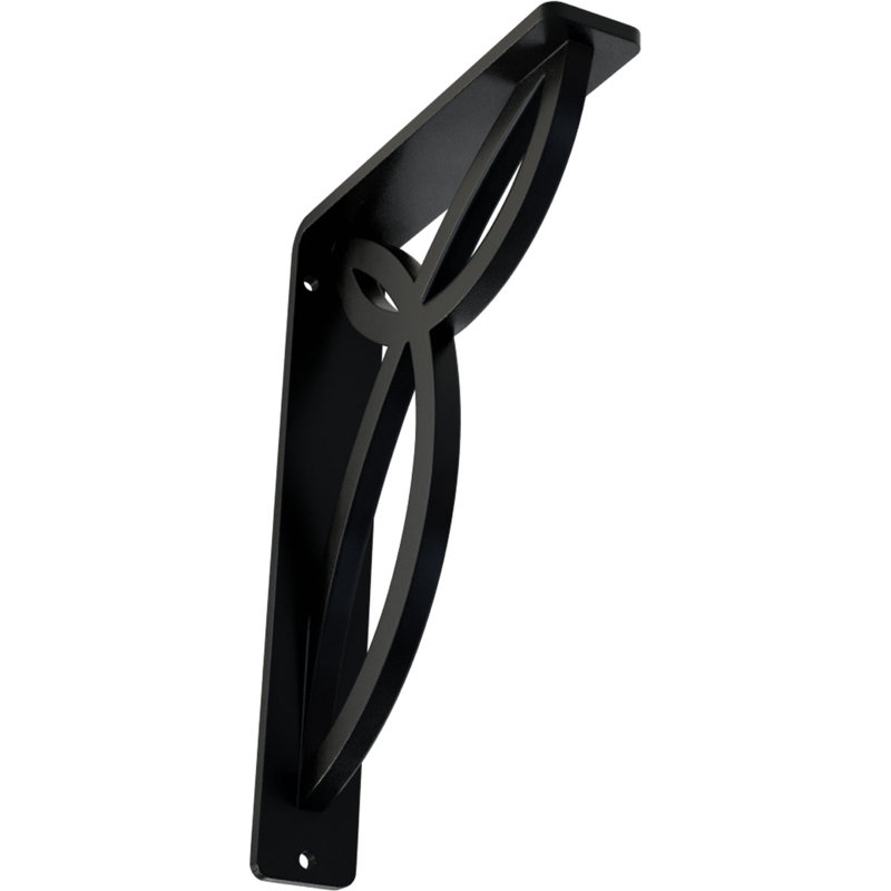 Support en fer forgé Versailles, H 8 po x l 1,5 po x P 5,5 po, Noir