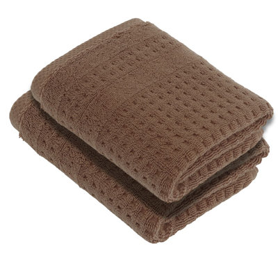 Luxury Turkish Hand Towels, 100% Turkish Cotton, Quick Drying, High Absorbency, Soft Towels For Home and Bath, Oversized 20"W x 30"L 2-Piece Plush Hand Towels, Checkers Style
