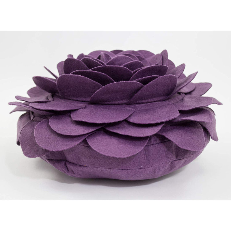  Housse de coussin en polyester, 16 po x 16 po, Violet, Housse de coussin seulement - sans coussin