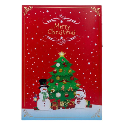 Kurt Adler Battery-Operated Wooden LED Christmas Advent Calendar, 13"