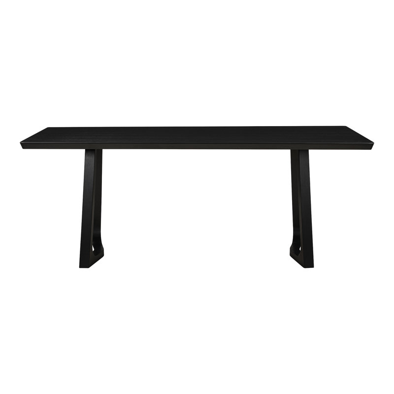 Longfellow Solid Wood Dining Table, Black
