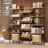 74.2 " H Bookshelf With Open Storage shelves, 5-Tier Bookcase With Metal Frame, Tall Bookcase For Living Room, Home Office-1684619063