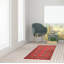 Tapis rouge foncé Maleaha Peshawar Bokhara 2 pi 6 po x 3 pi 10 po