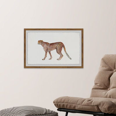 «Walking Cheetah», reproduction encadrée