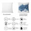Coussin abstrait à imprimé abstrait bleu classique II-817358740
