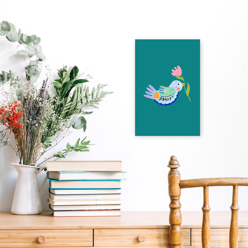 Art mural fantaisiste avec tulipe, H 18 po x l 12 po