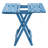 Folding Square Table Patio Outdoor Solid Wood Table For Backyard, Balcony, Portable Design Space-Saving Blue Color