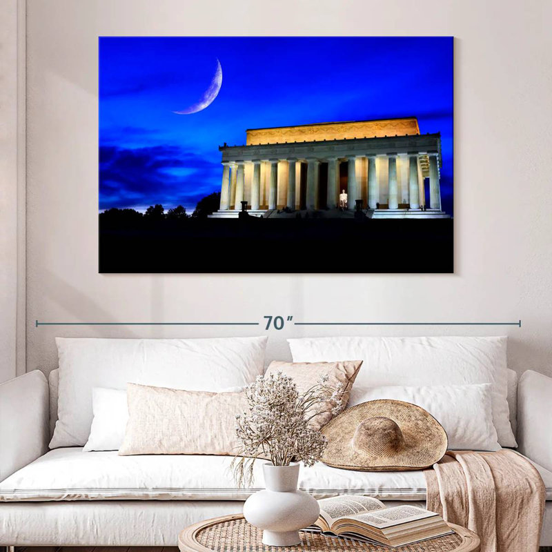Lilie Lincoln Memorial At Night, 34" H x 51" W
