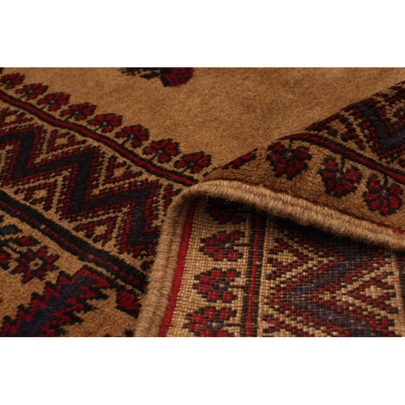 Tapis décoratif de laine brun clair en laine noué à la main de conception unique 6 pi 11 po X 9 pi 5 po noué à la main New Age
