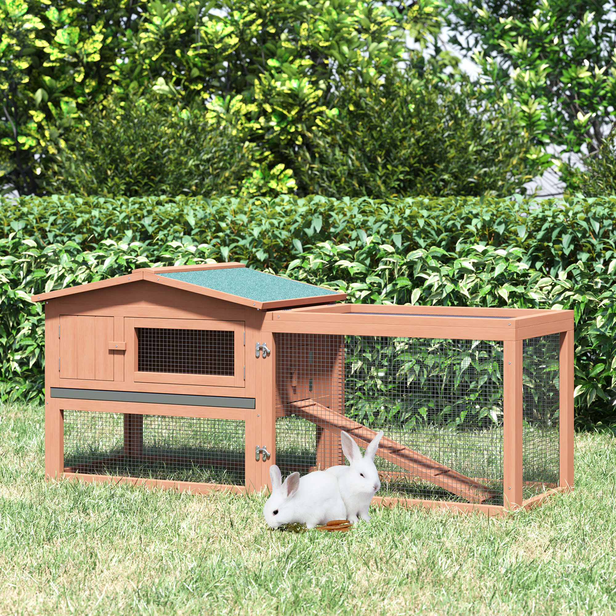 Tucker Murphy Pet™ Heller Weather Resistant Rabbit Hutch with Ramp ...