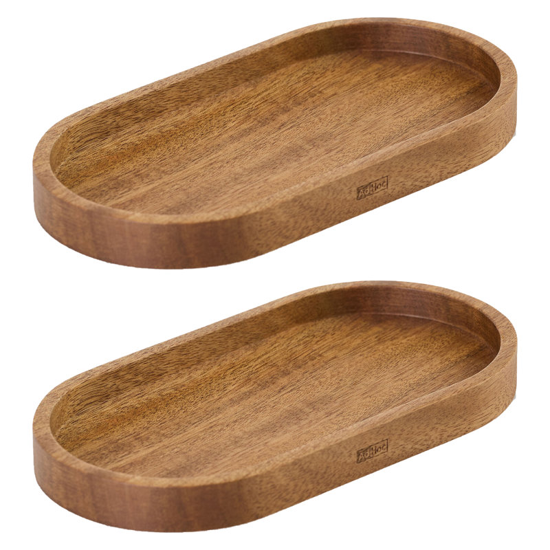 AdHoc Wood Tray, 2.5cm H x 17.4cm L x 9.5cm W, Dark Brown