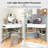 Triangle Corner Desk With Charging Station With 2 Drawers And Storage Shelf
