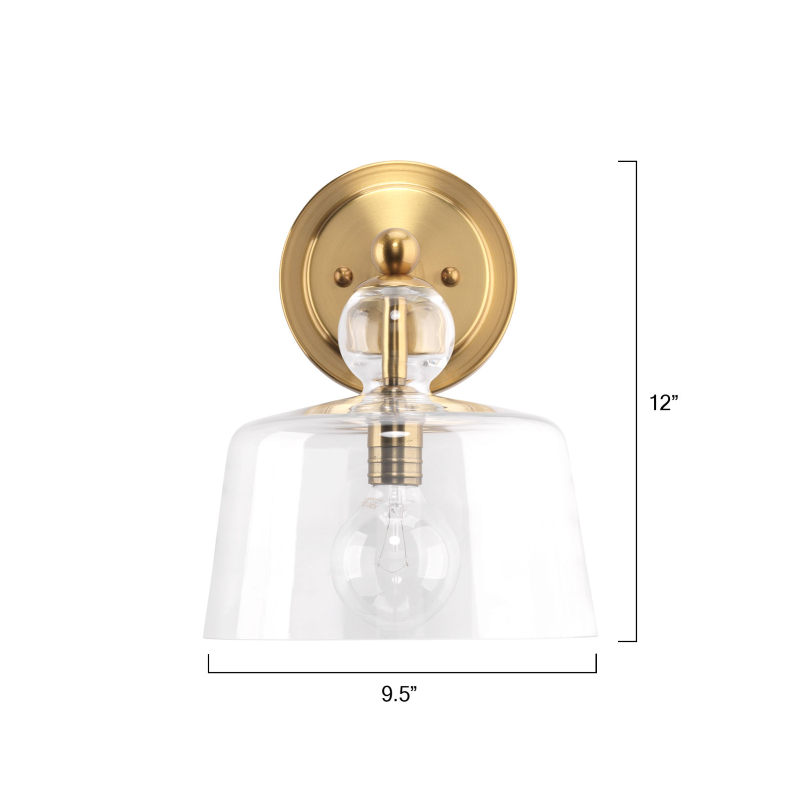 Masie 1 - Light Armed Sconce, Gold