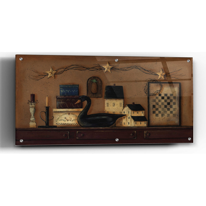 «L Prim Manor» par Pam Britton, art mural en verre acrylique Lark Manor ™, H 12 po x l 24 po