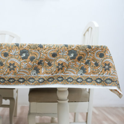  Mustard Vine Table Cover – Warm Tones for a Cozy Dining Mood, kundanvan, Mustard