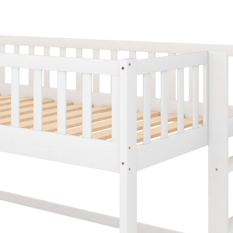 Lit mezzanine Jaeshawn, Blanc, Simple