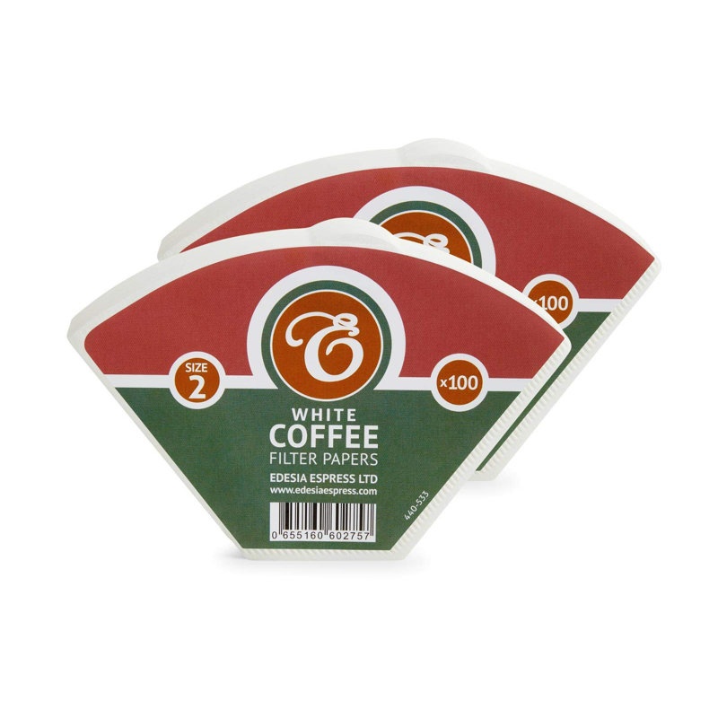 200 Size 2 Brown Unbleached Coffee Filter Paper Cones, Brown
