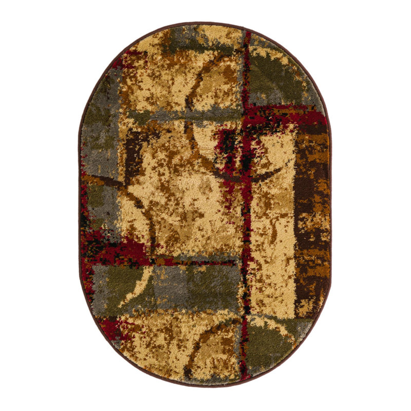 Adetomiwa Geometric Indoor Rug, Oval 2' x 3'1"
