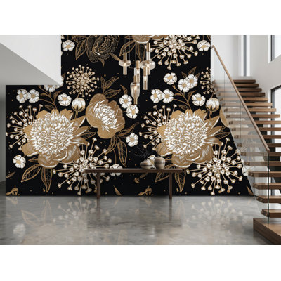 Ospina 10.4' L x 125" W WallpaperÃ‚Â Panel, 125"W x 125"H, Pre-Pasted Paper