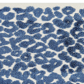 Oriana Leopard Fabric, Indigo