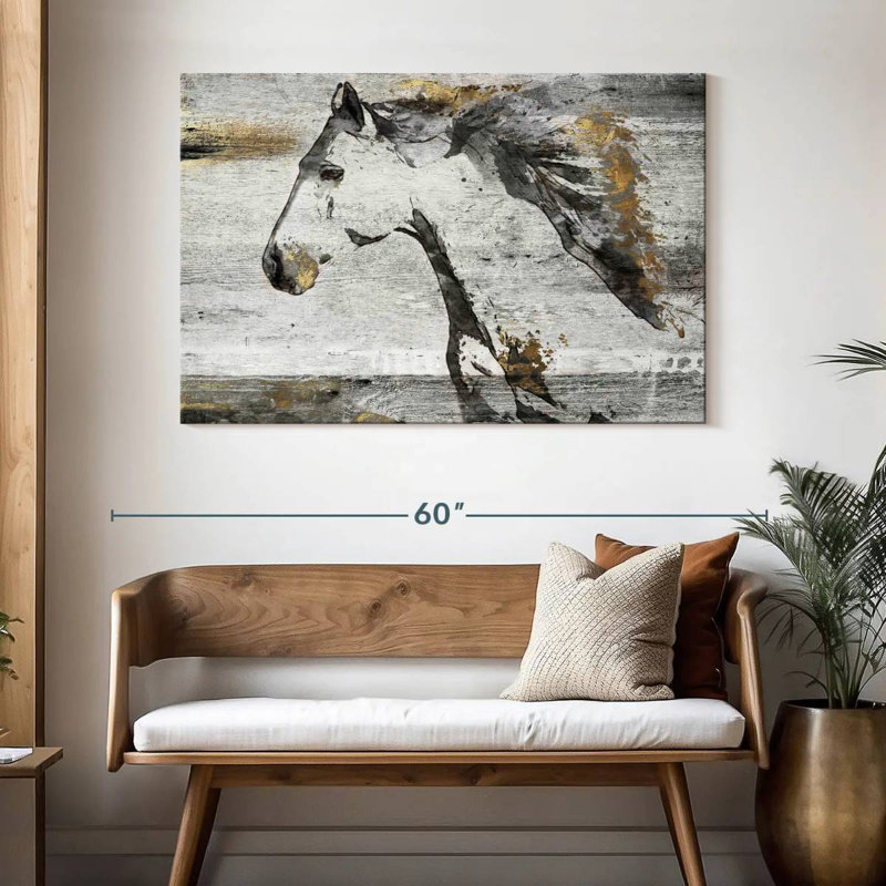 Cheval bai Brampt, H 32 po x l 48 po