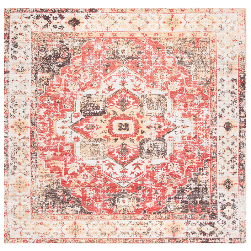 Joppatowne Hand Loomed Performance Oriental Rug, Square 6'