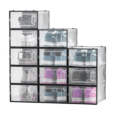 Boîtes de rangement pour chaussures Range-chaussures empilables taille US 11