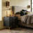 3-Drawer Modern Nightstand With Metal Legs-2079263307