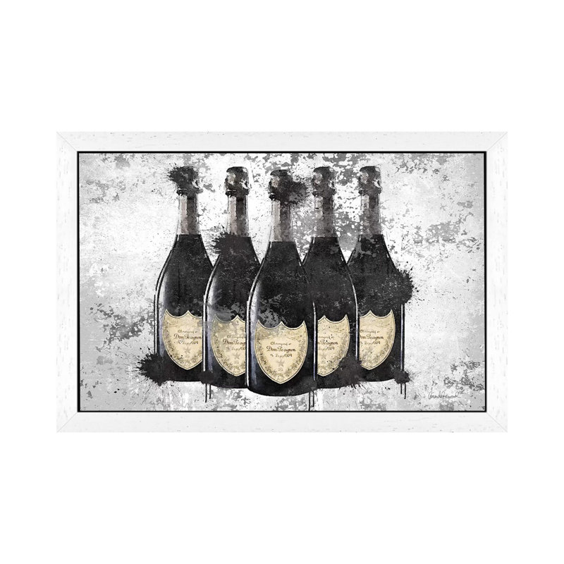 Champagne II by Amanda Greenwood - Painting on Canvas, 101.6 cm H x 66.04 cm W, White Framed