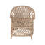 Chaise avec accoudoirs en rotin tressé ivoire Caleigha