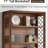 Six-Tier Mid-Century Bookcase Elegant Storage Organizer