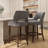 Bisto Upholstered Counter Height Bar Stool with Solid Wood legs-234848393