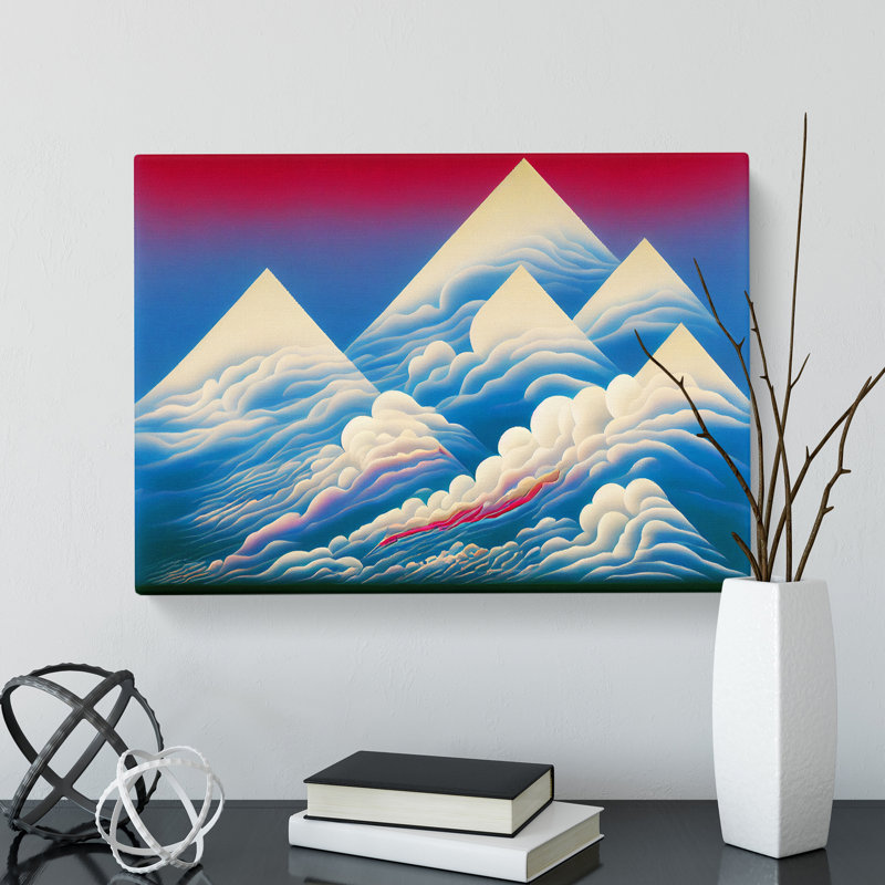 Blooming Mountain Clouds Abstract - Wrapped Canvas, 50cm H x 76cm W x 3cm D