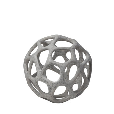 Salizan Petite Metal Hollow Orb Sculpture