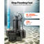 Pompe submersible pour eaux d'égout 1/2 HP en fonte / pompe à effluents 6000 GPH