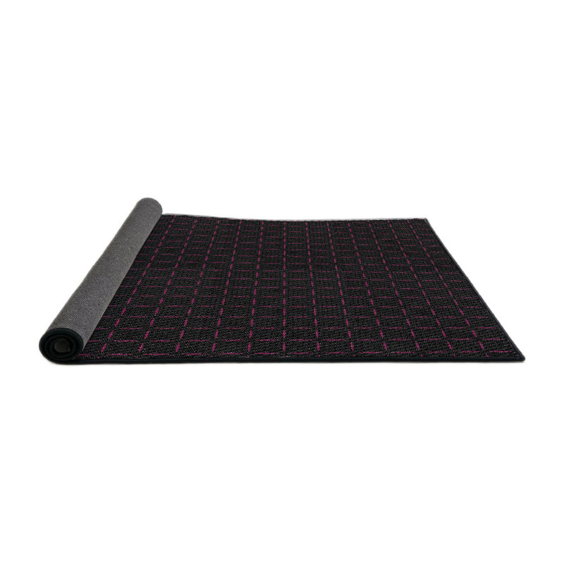 Tapis de zone brun foncé à motifs, Rond 4 pi