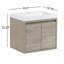 Ensemble de meuble-lavabo simple mural 24,5 "