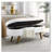 Ottoman Oval Storage Bench,Rubber Wood Legs-1222552664