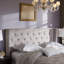 Andia Upholstered Button Tufted Headboard in Greyish Beige Finish, 50.68'' H X 81.61'' W X 3.92'' D