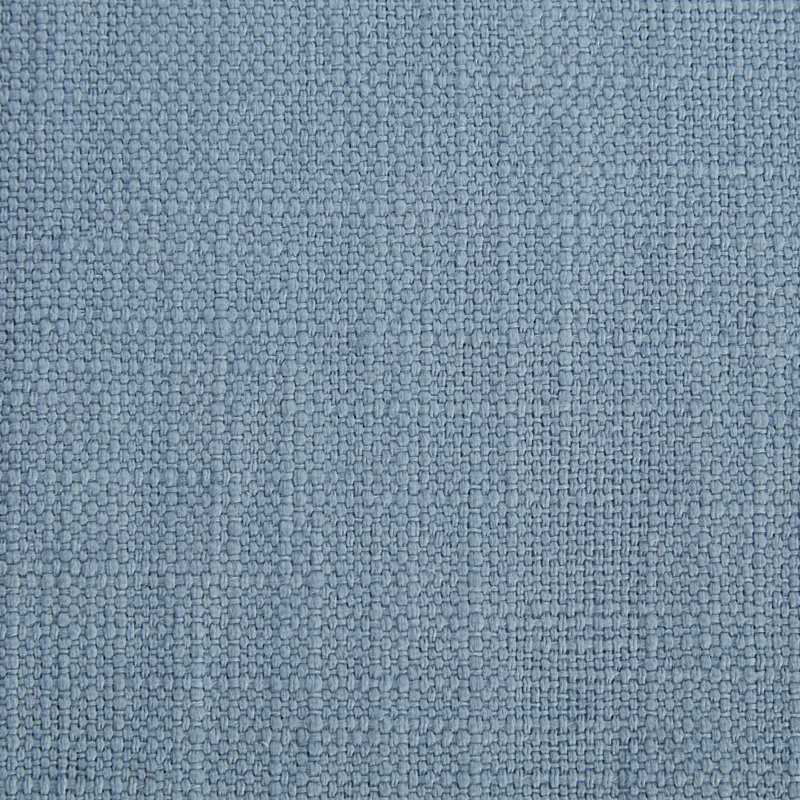 Lit plateforme tapissier en bois massif Prudhoe, Grand, Tissu texturé bleu clair lin