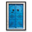 « blue tunisien porte », reproduction de photo sur toile encadrée
